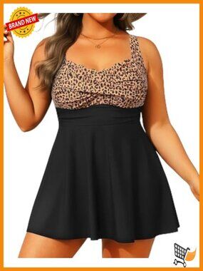 Plus Size Tankini Set with Tummy Control and Shorts Swimwear 2025